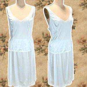 VINTAGE 2 piece nylon separates dress skirt slip‎ cami camisole lingerie boudoir